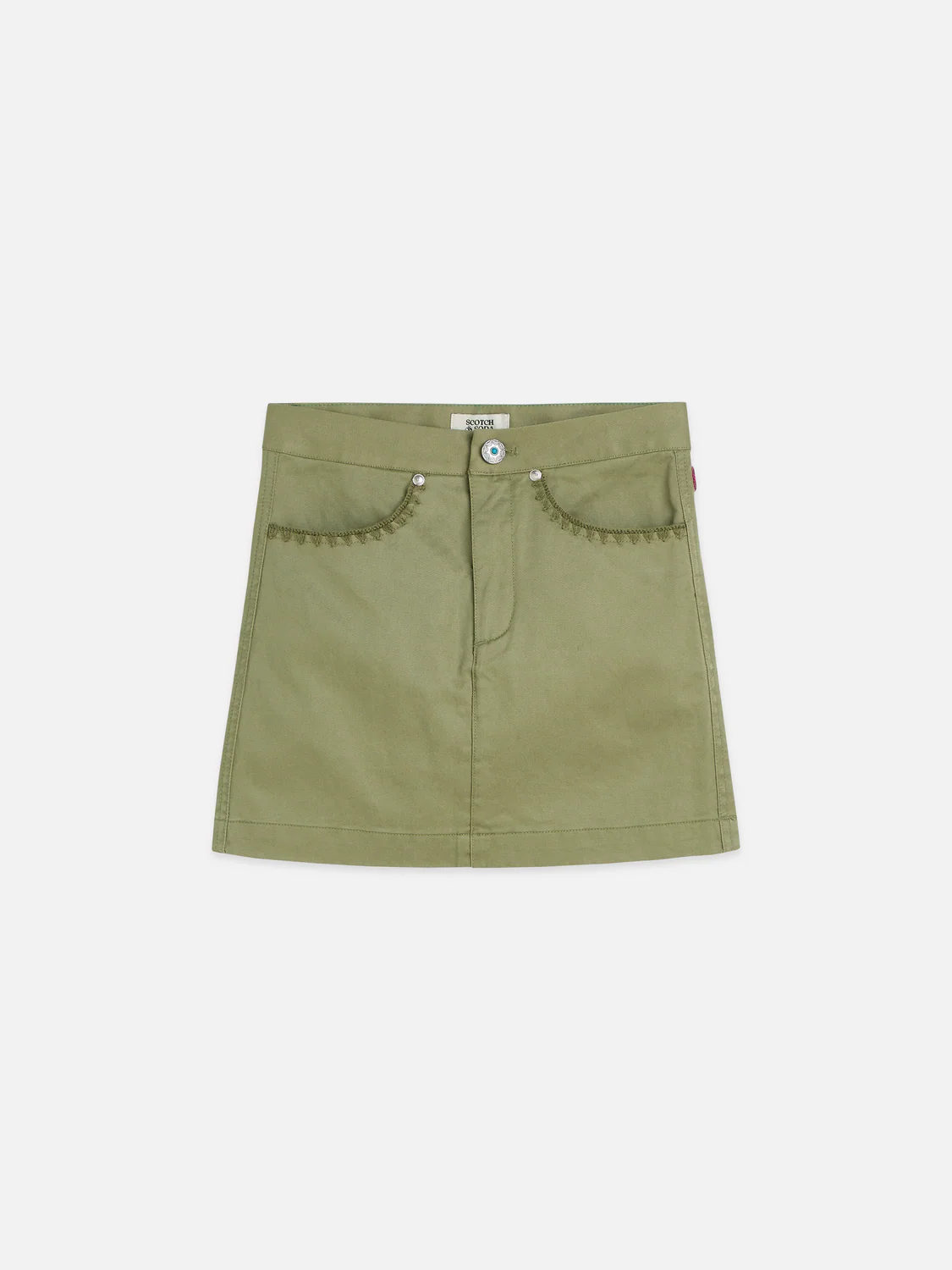 Girls Washed twill mini skirt