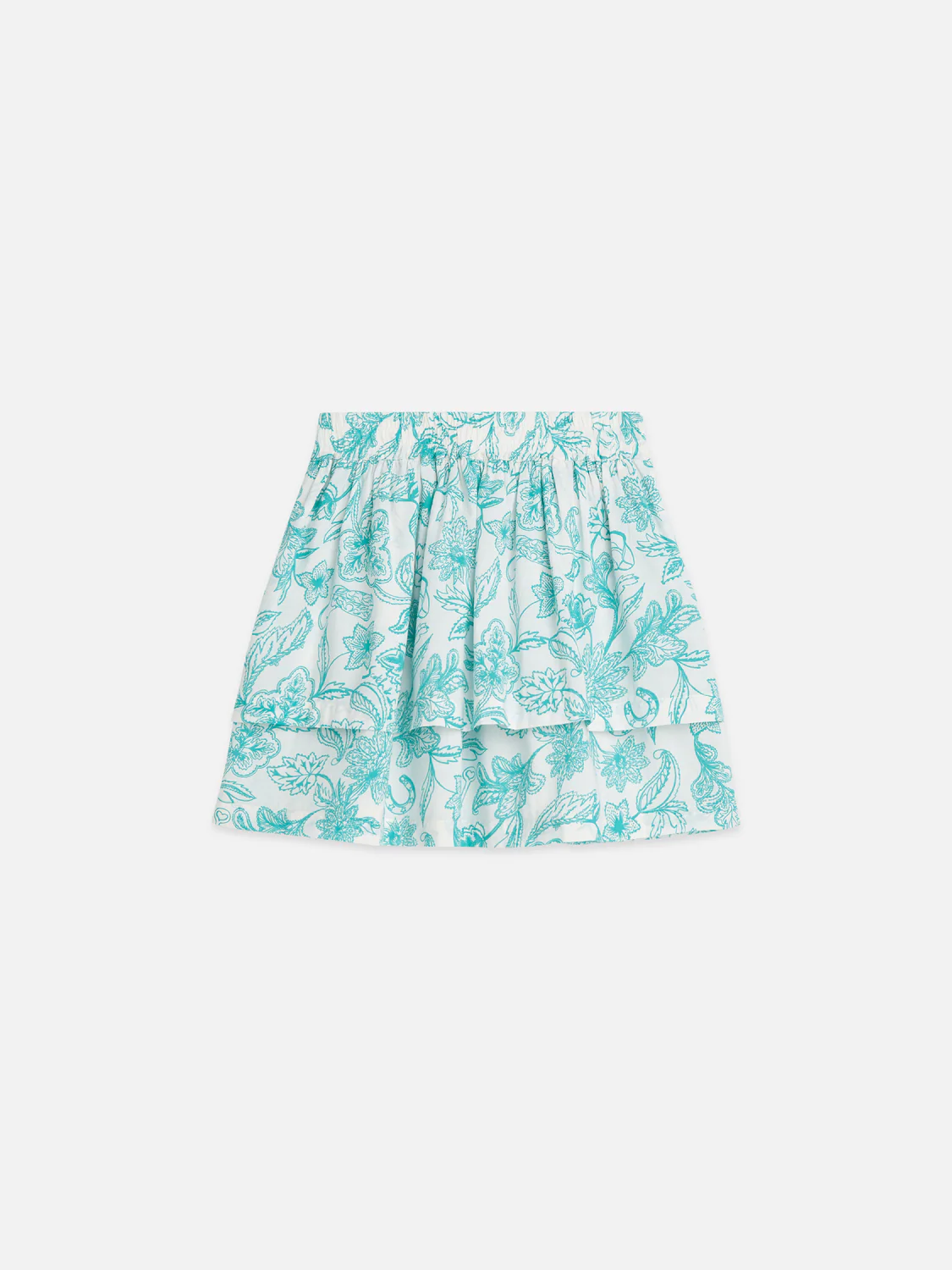 Girls Printed cotton modal ruffle skirt - Image 2