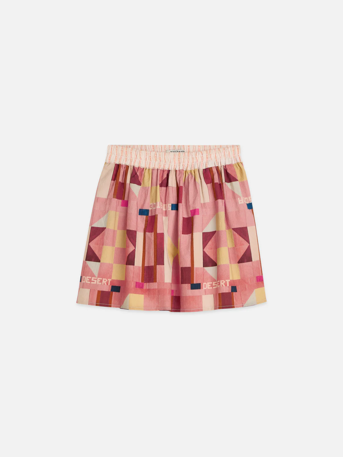 Girls Printed seersucker skirt
