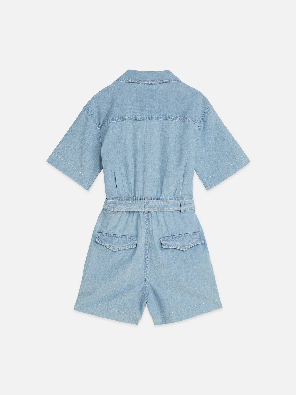 Girls Lightweight chambray playsuit - Image 2