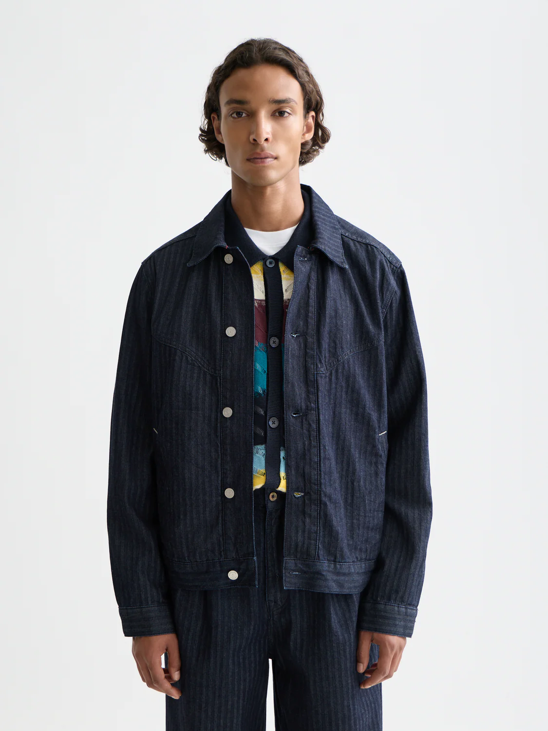 Trucker jacket with western details