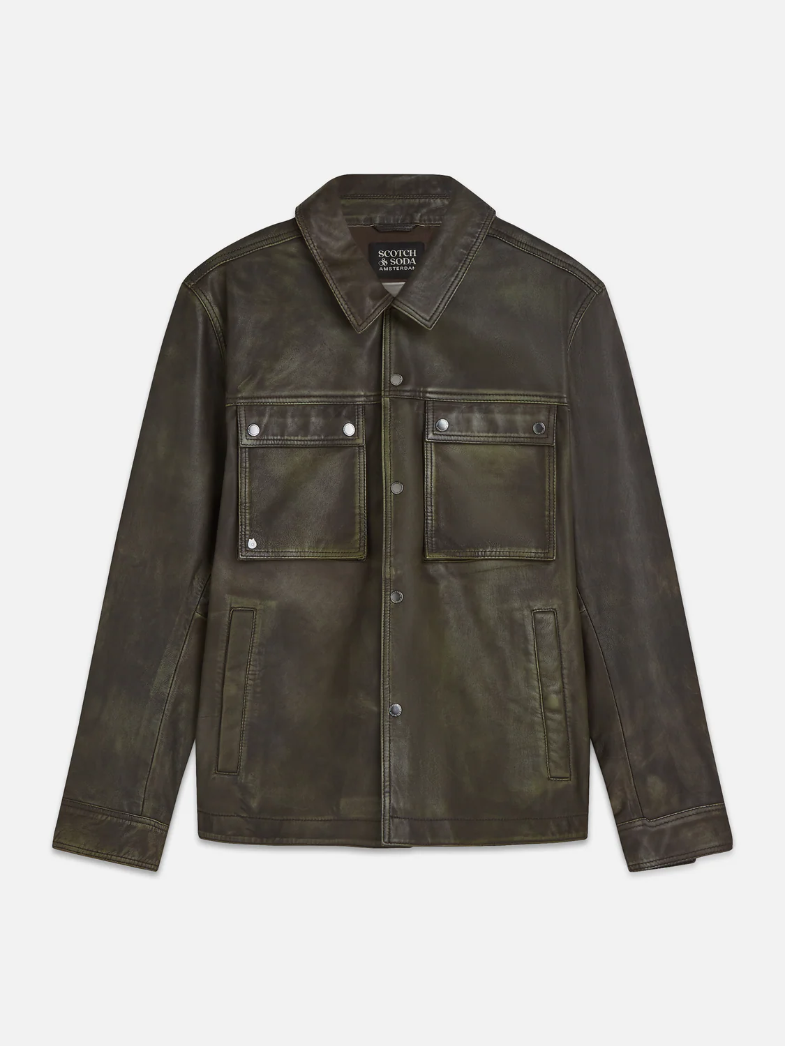 Brushed leather jacket - Image 5