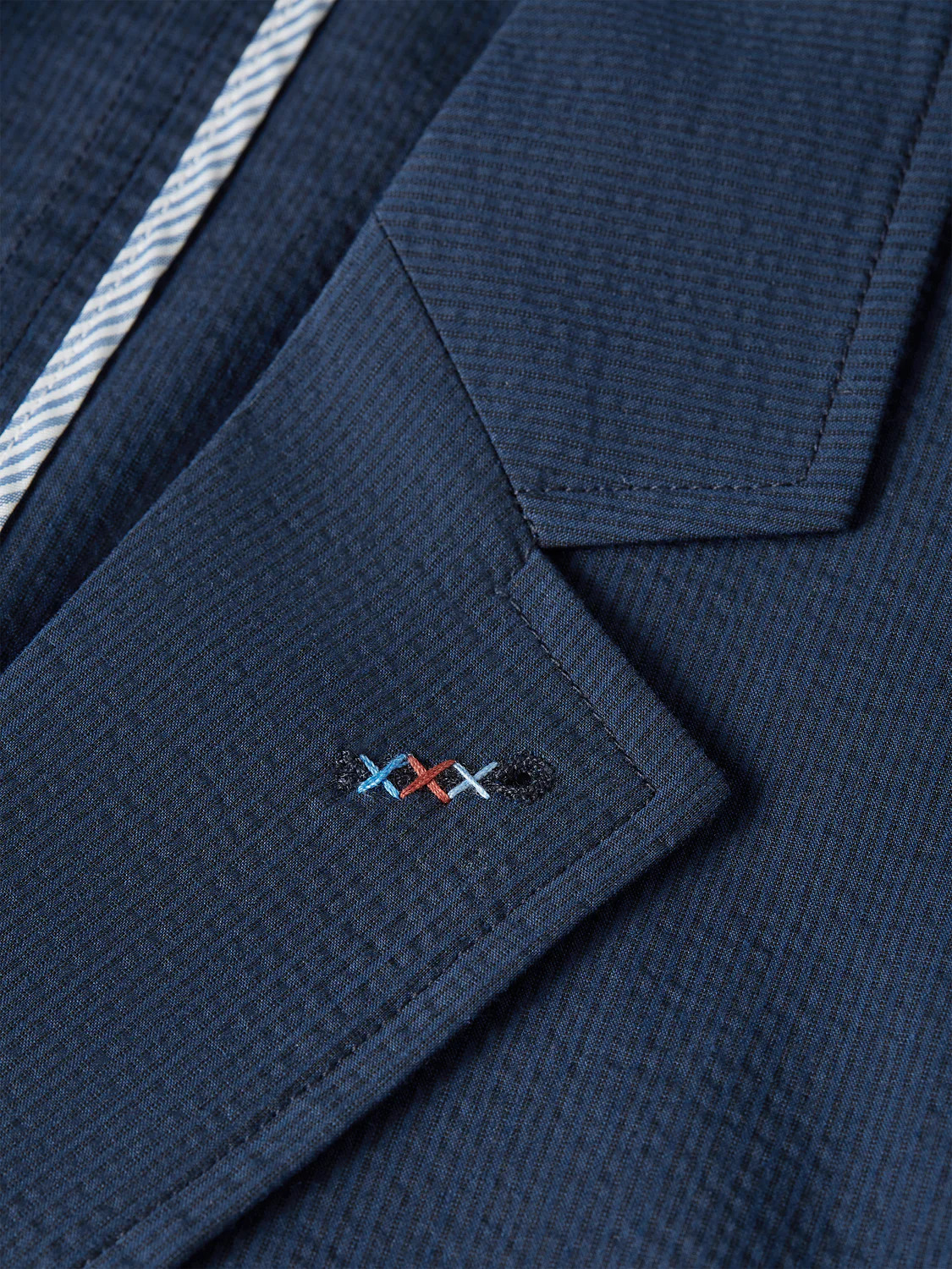 Unconstructed cotton-blend seersucker blazer - Image 7