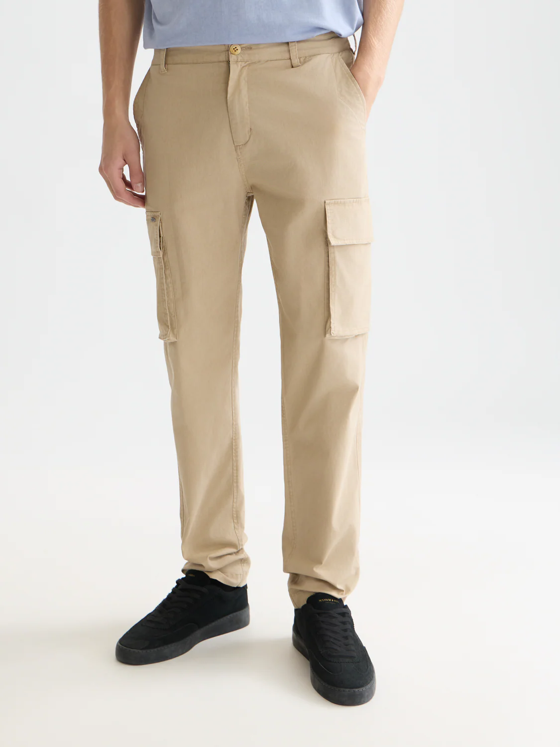 Stuart washed cotton-blend slim cargo - Image 2