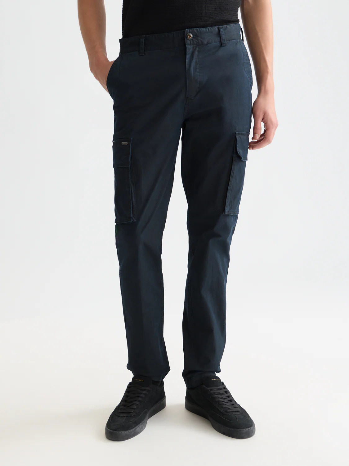 Stuart washed cotton-blend slim cargo - Image 9