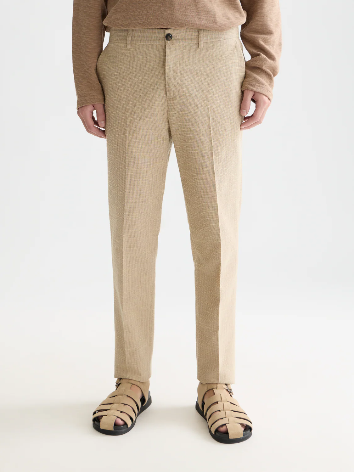 Stuart structured linen-blend slim chino - Image 2