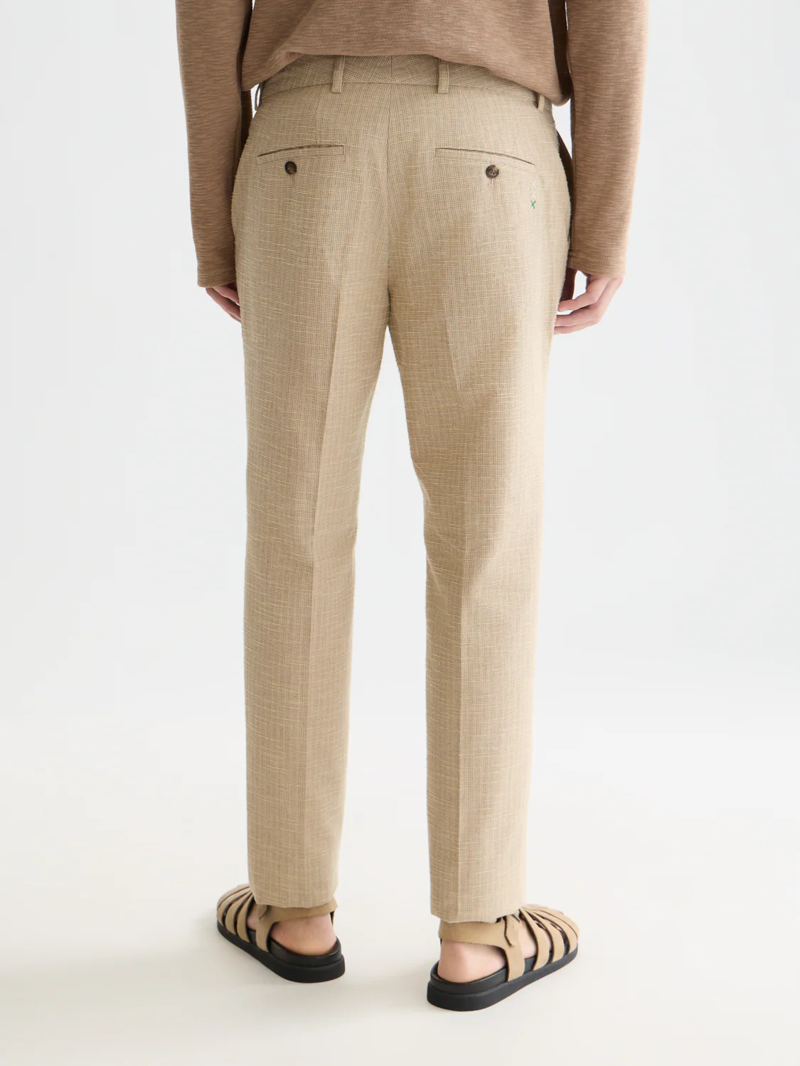 Stuart structured linen-blend slim chino - Image 4