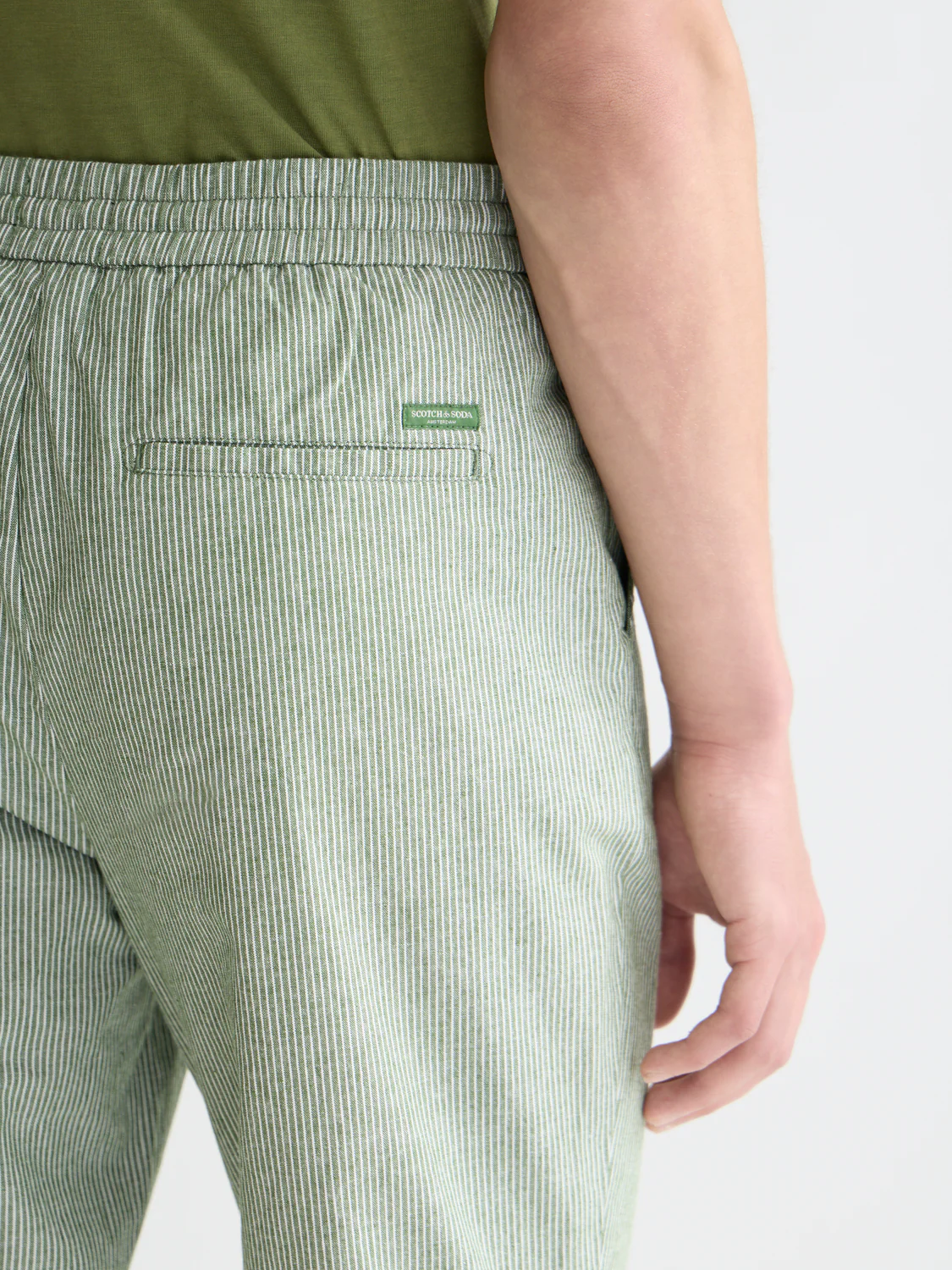 Warren striped cotton-linen straight jogger - Image 3