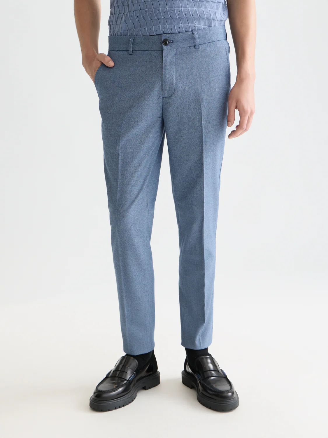 Mott structured weave tailored chino - Image 2