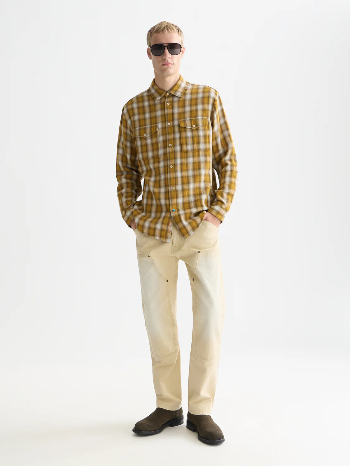 The Zee washed cotton twill worker pant