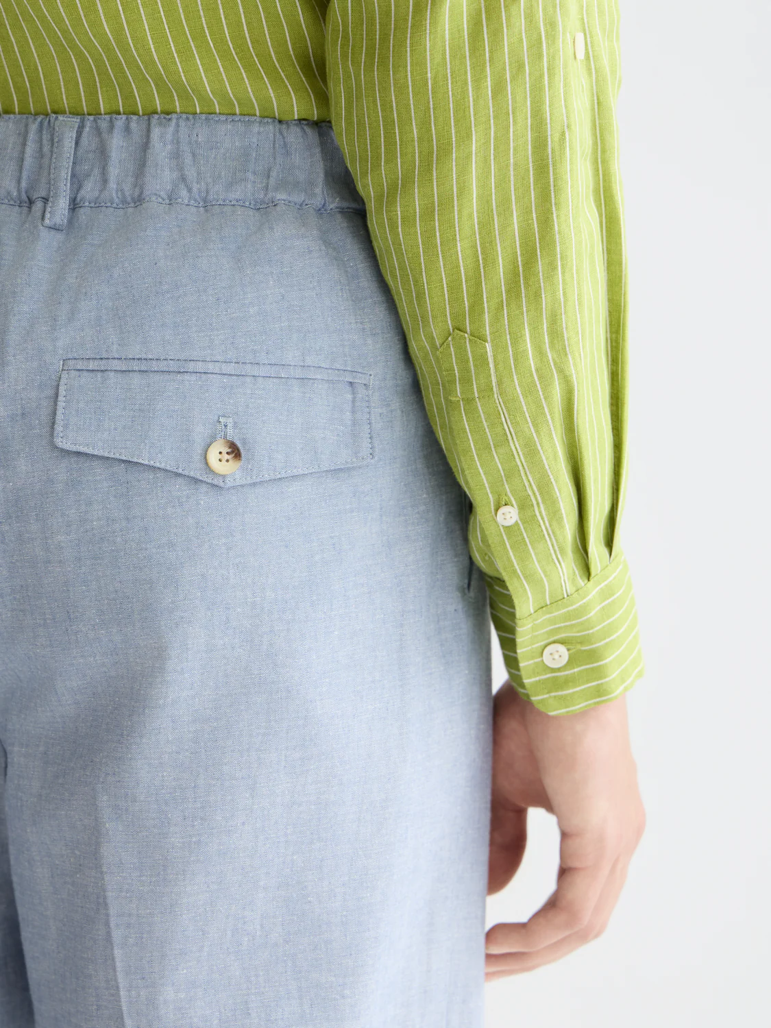 Otis tailored cotton-linen relaxed straight jogger - Image 10