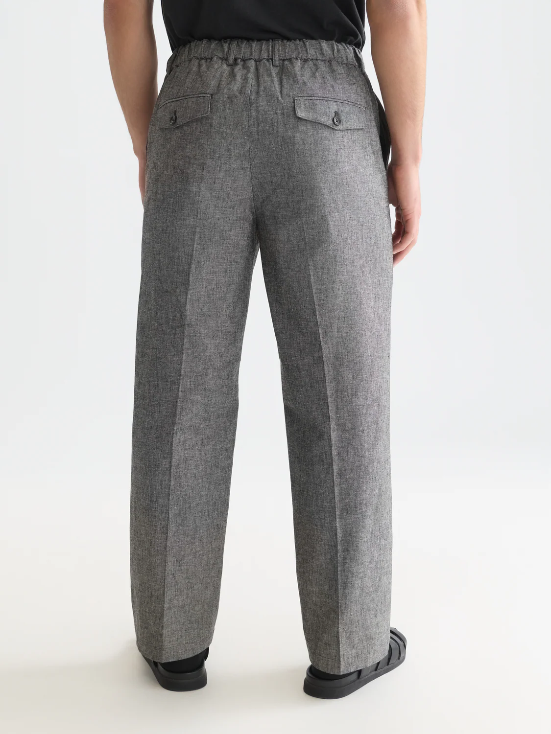 Otis tailored cotton-linen relaxed straight jogger - Image 4
