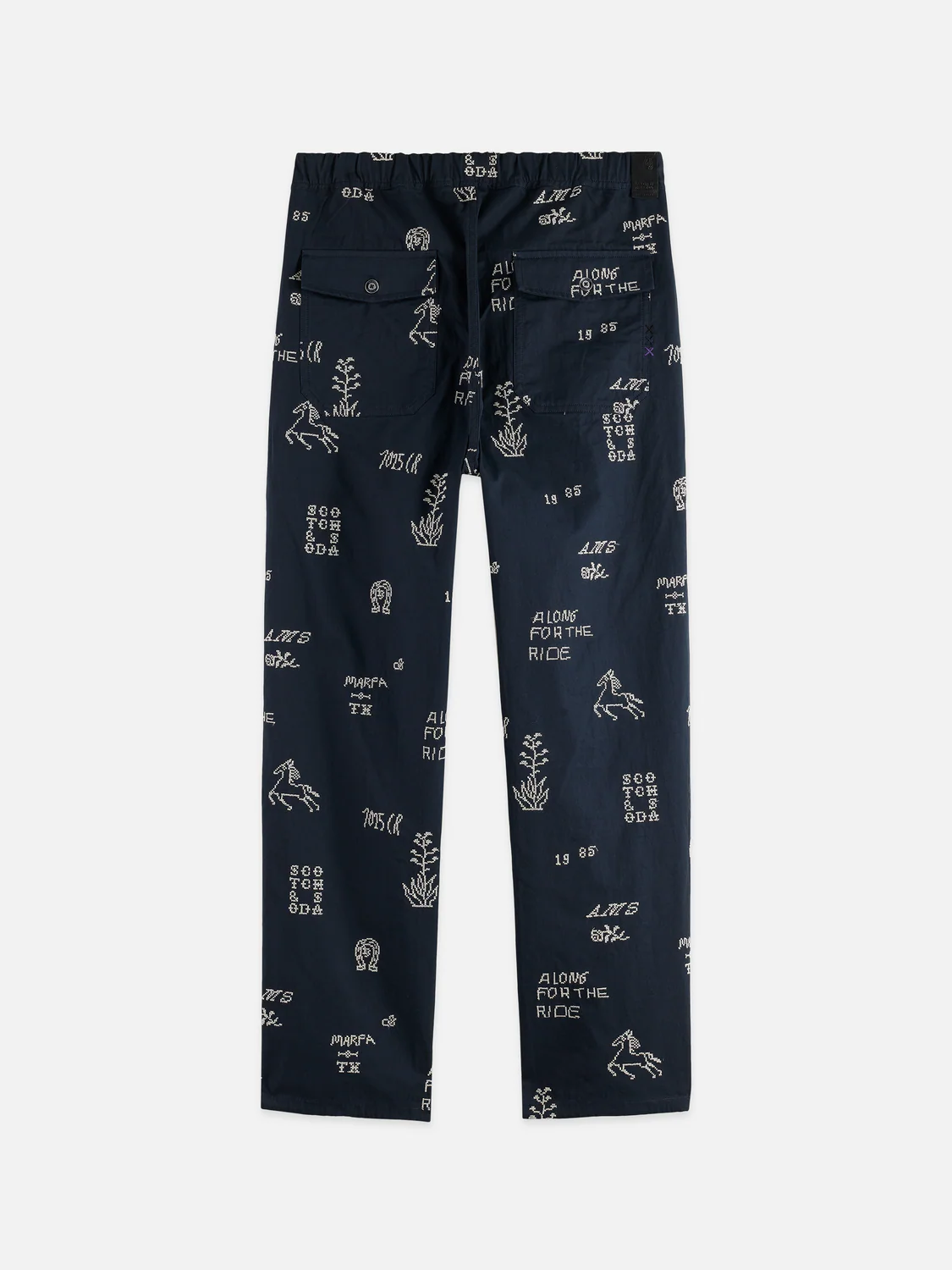 Embroidered cotton-blend relaxed straight chino - Image 6
