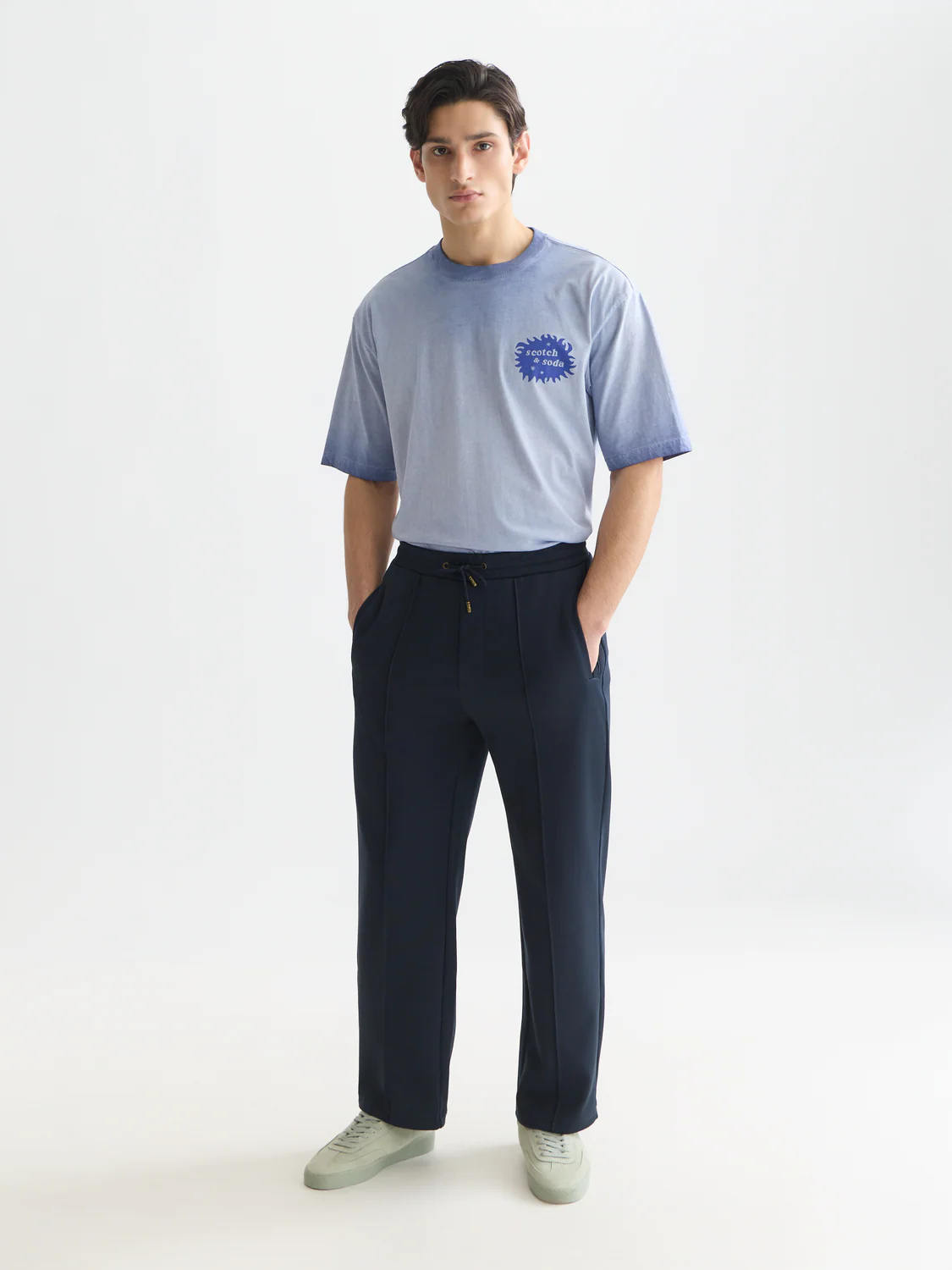 Interlock relaxed straight track pant