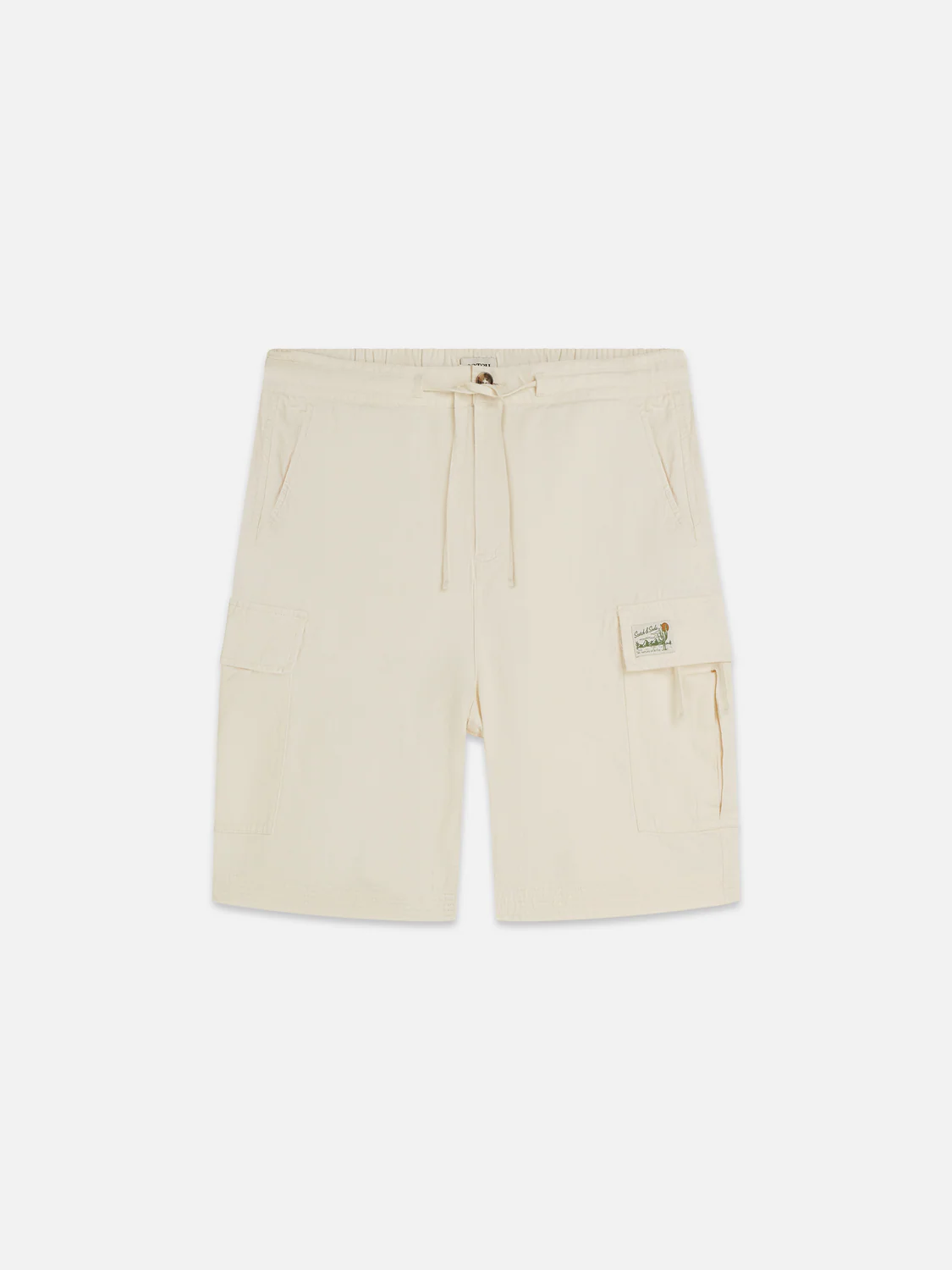 Linen-blend relaxed cargo bermuda shorts - Image 12