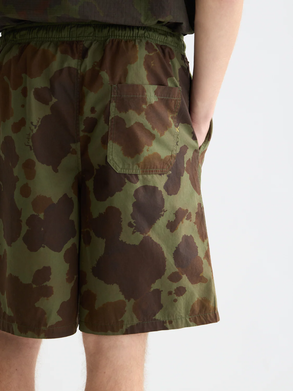 Printed poplin loose bermuda shorts - Image 3