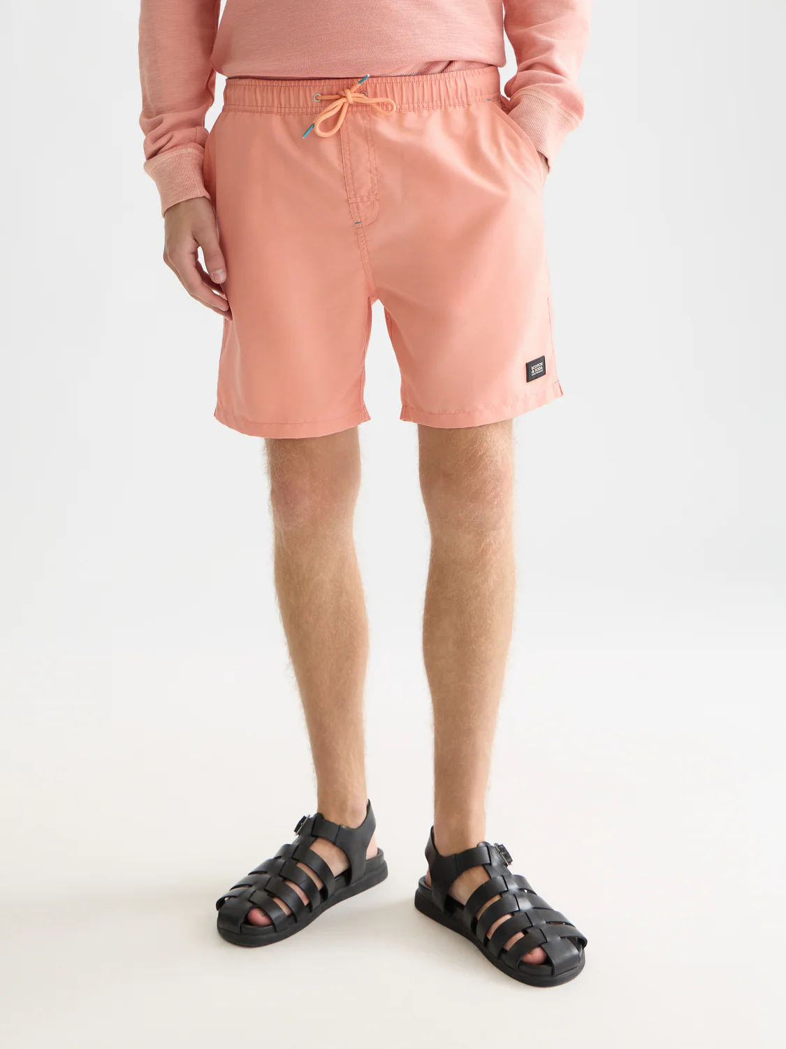 Solid midlength swim shorts - Image 23