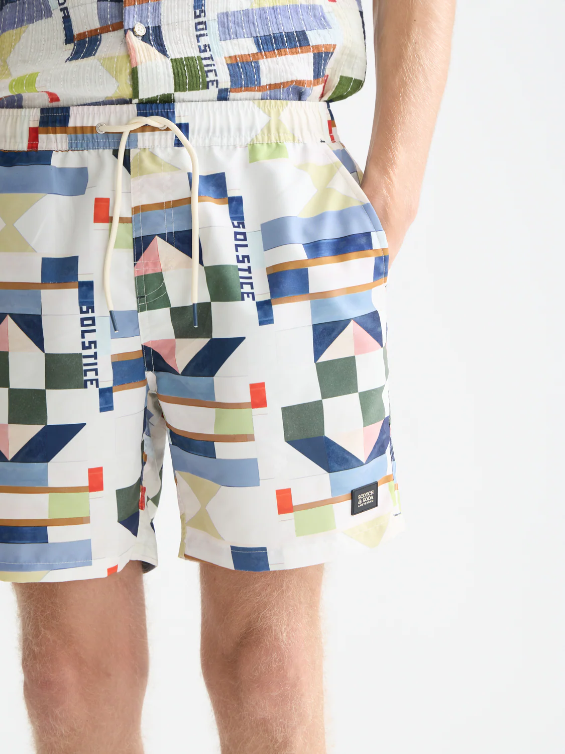 Printed mid-length swim shorts - Image 3