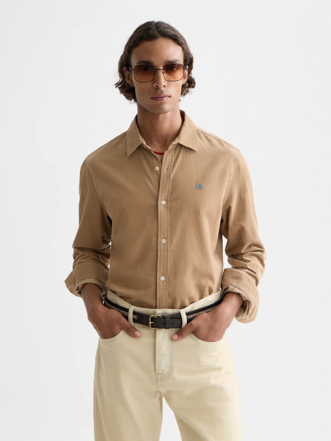 Lightweight corduroy regular-fit shirt