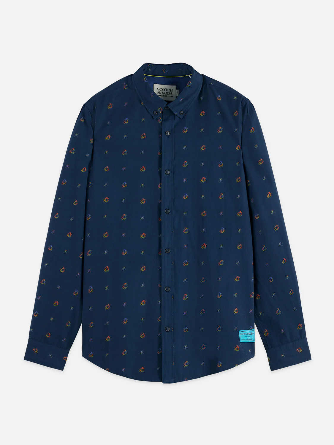 Printed cotton slim shirt - Image 5