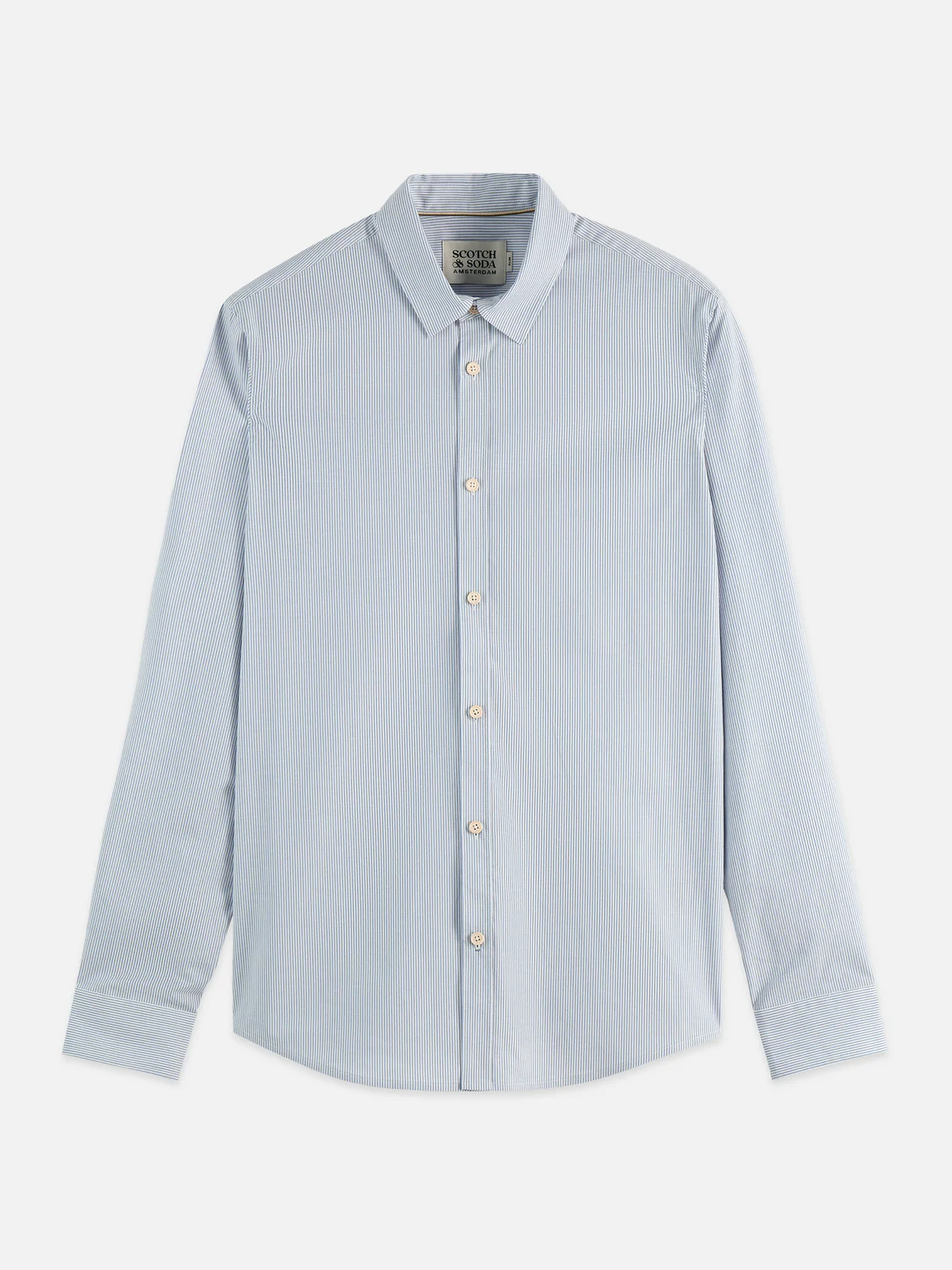 Striped slim poplin shirt - Image 5