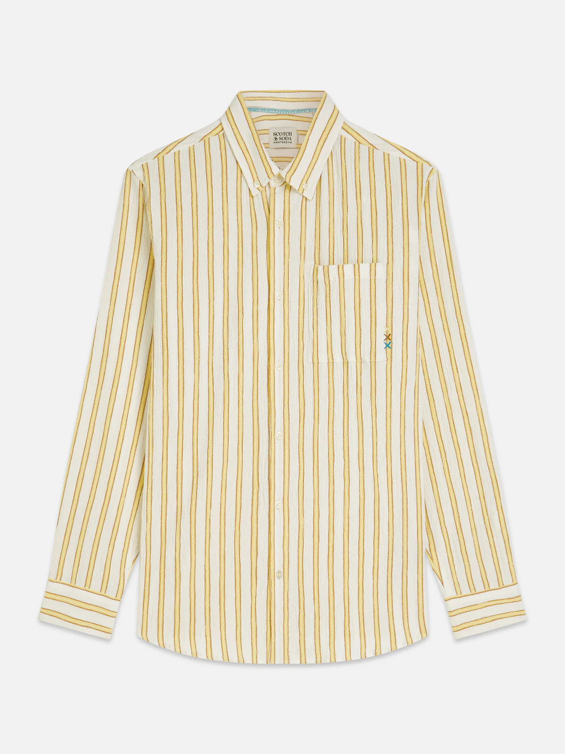 Striped crinkle structure shirt - Image 12
