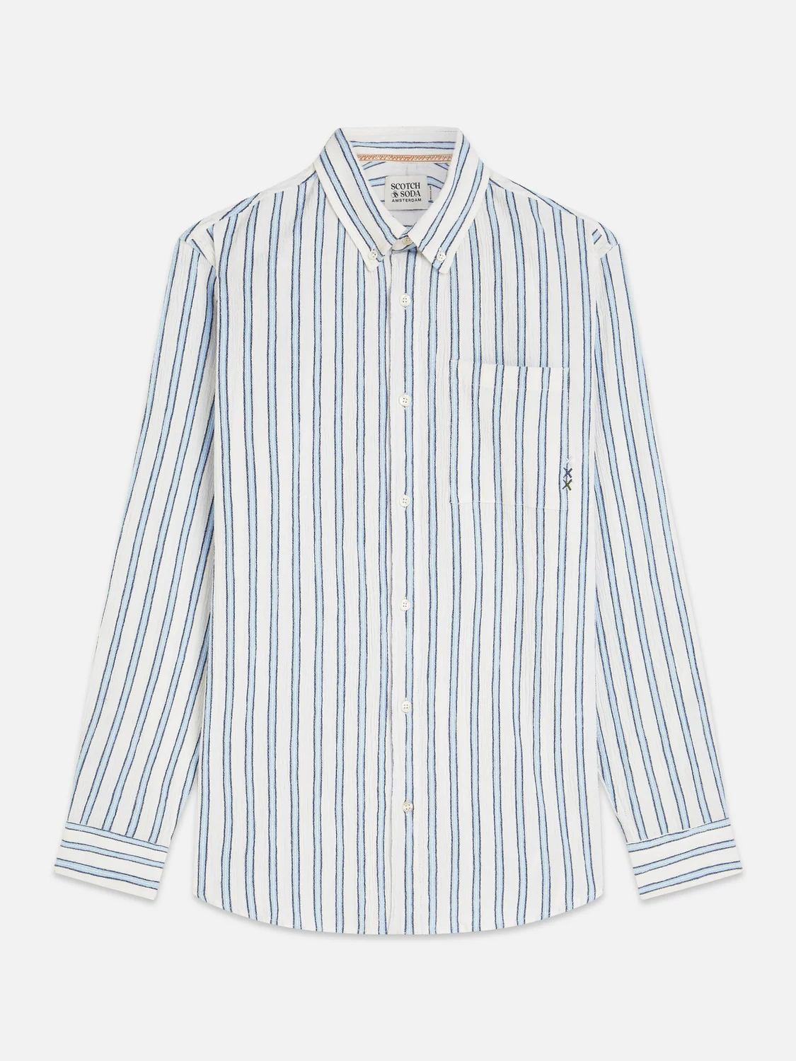 Striped crinkle structure shirt - Image 19