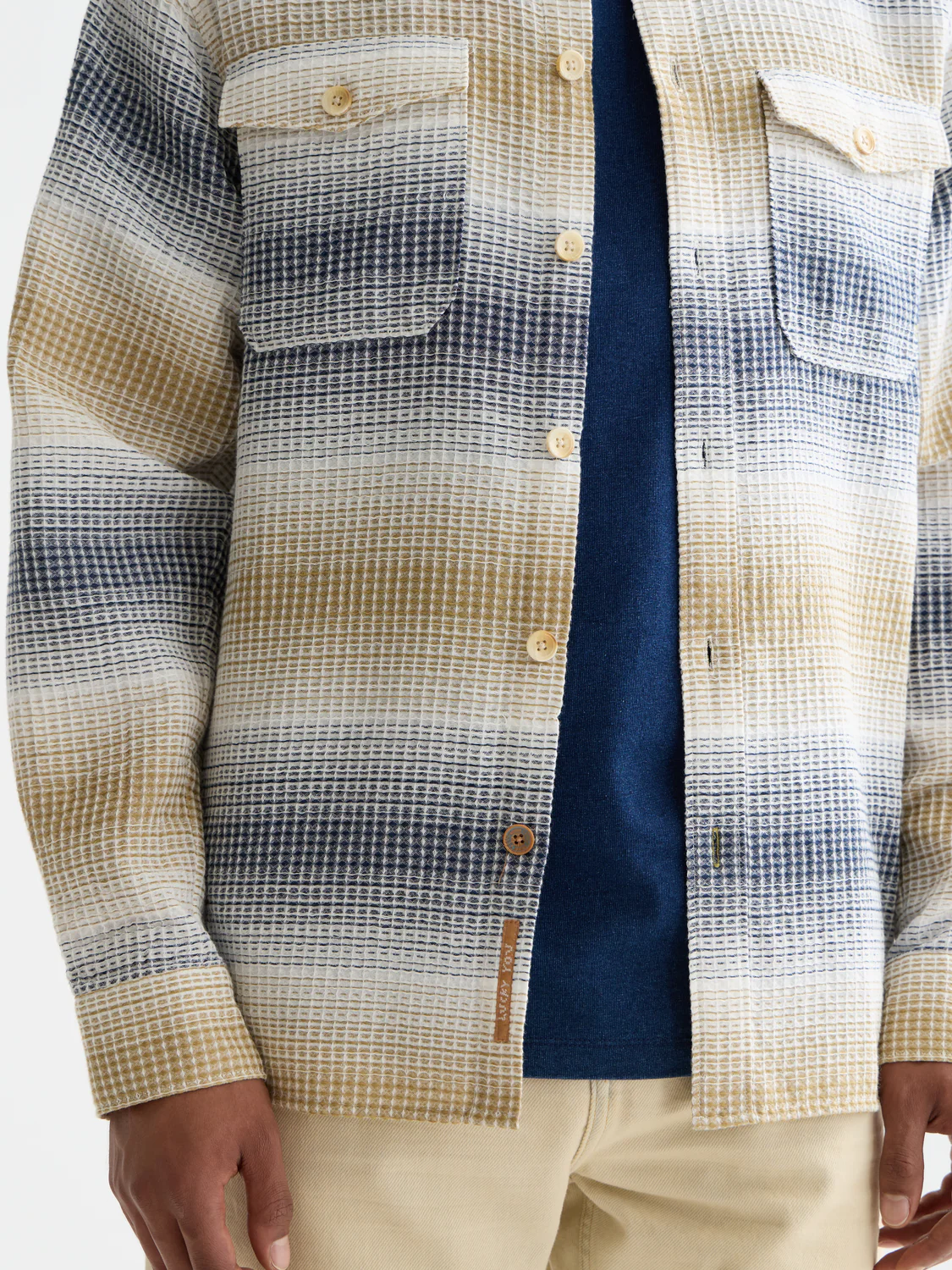 Waffle structure stripe shirt - Image 3
