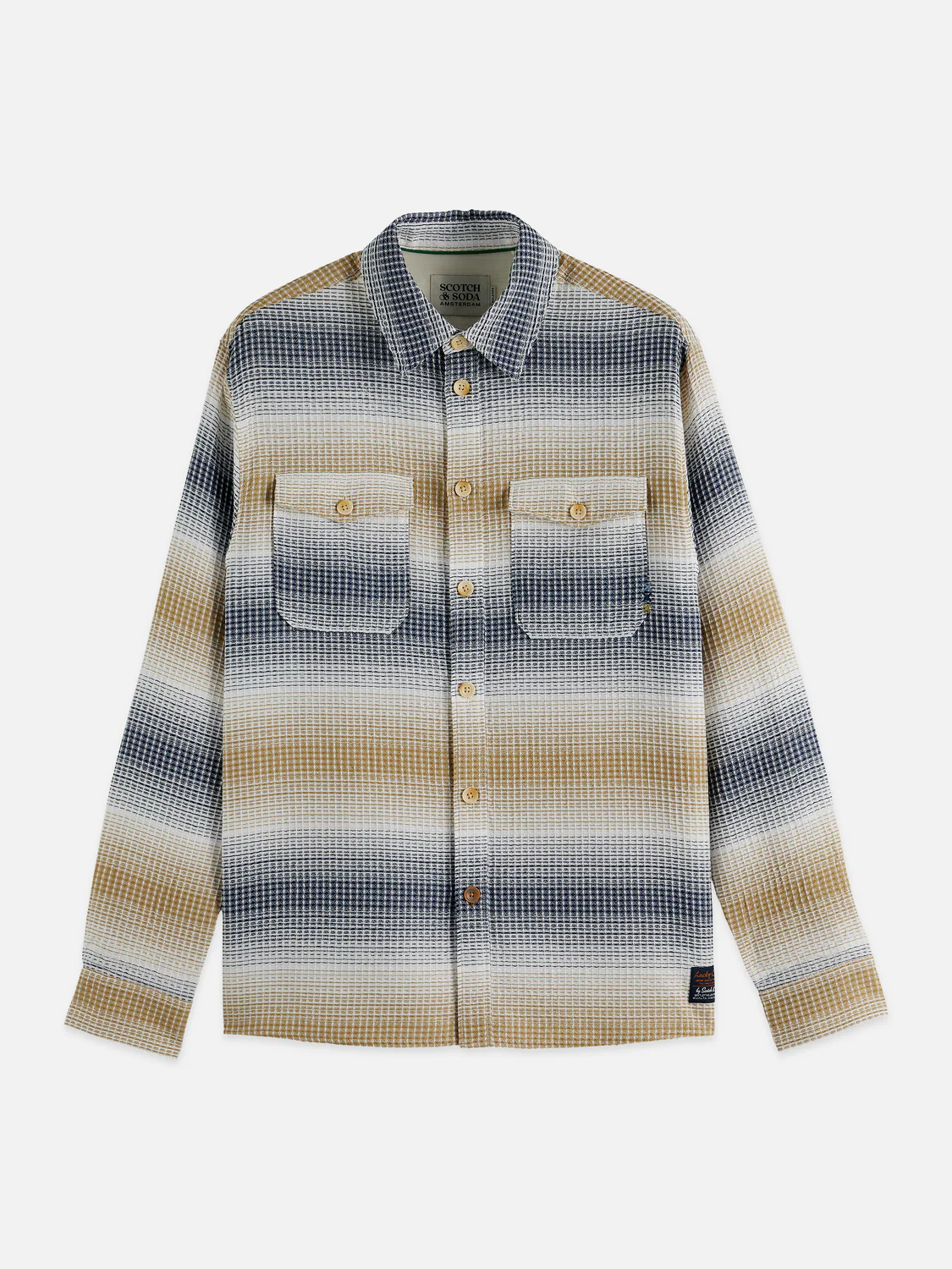 Waffle structure stripe shirt - Image 5