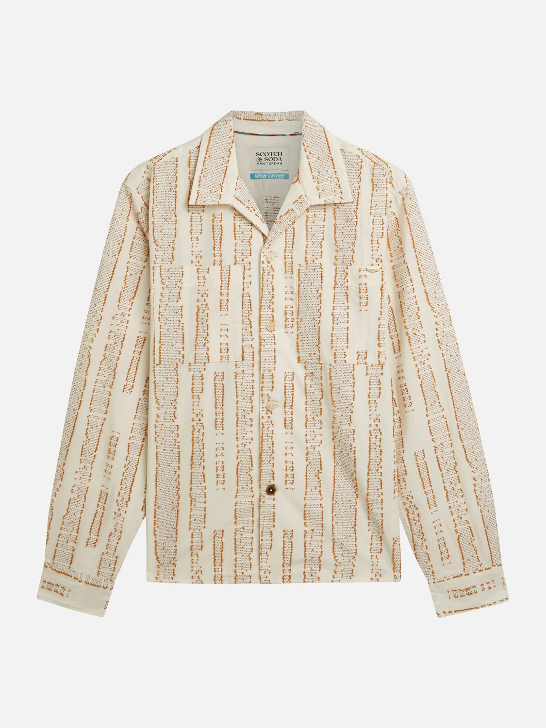 Jacquard structure relaxed shirt - Image 5
