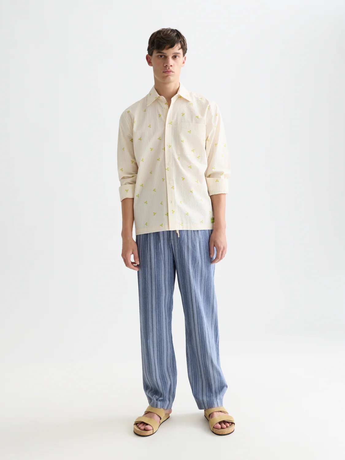 Printed seersucker relaxed shirt - Image 2