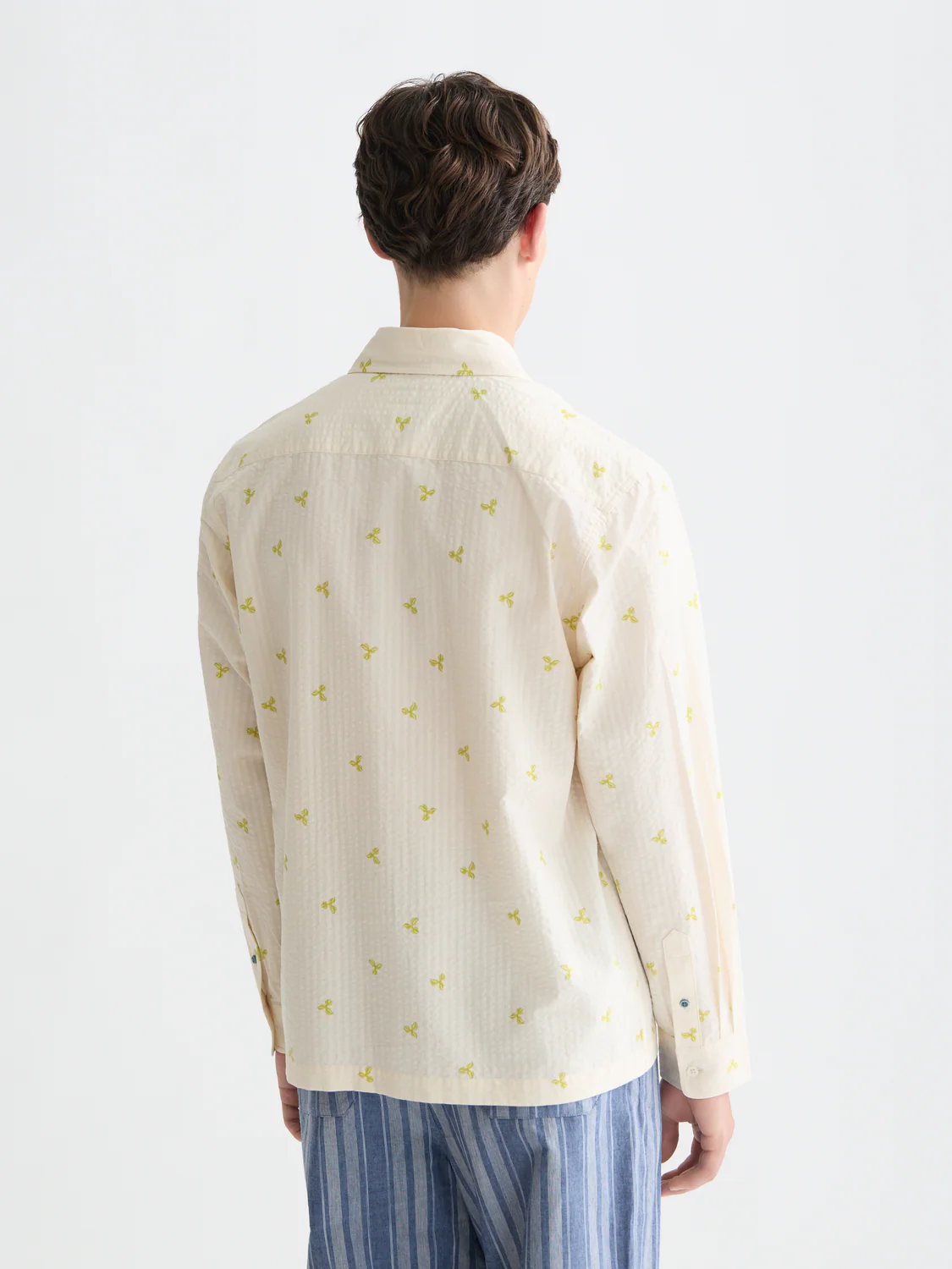 Printed seersucker relaxed shirt - Image 4