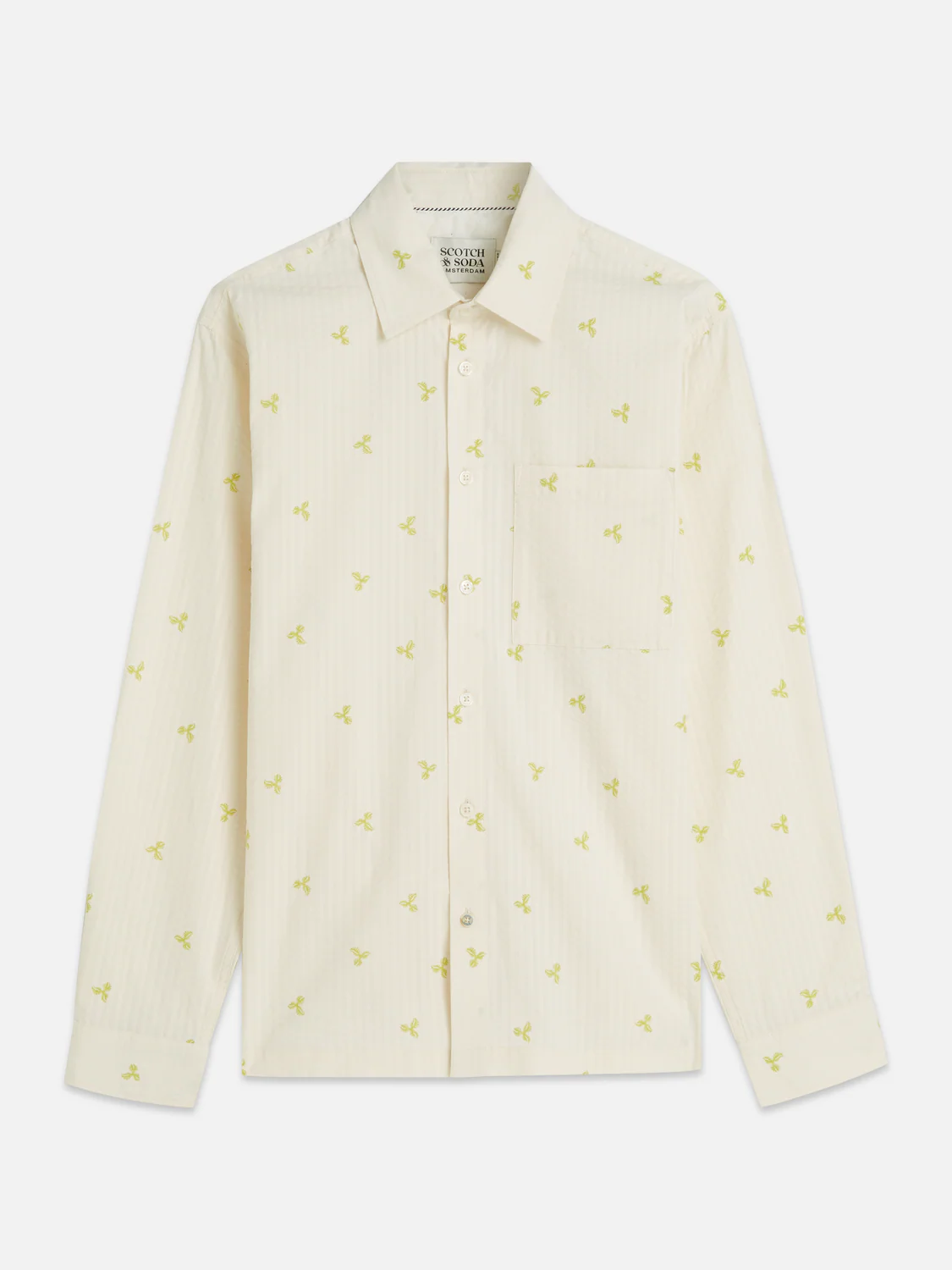 Printed seersucker relaxed shirt - Image 5