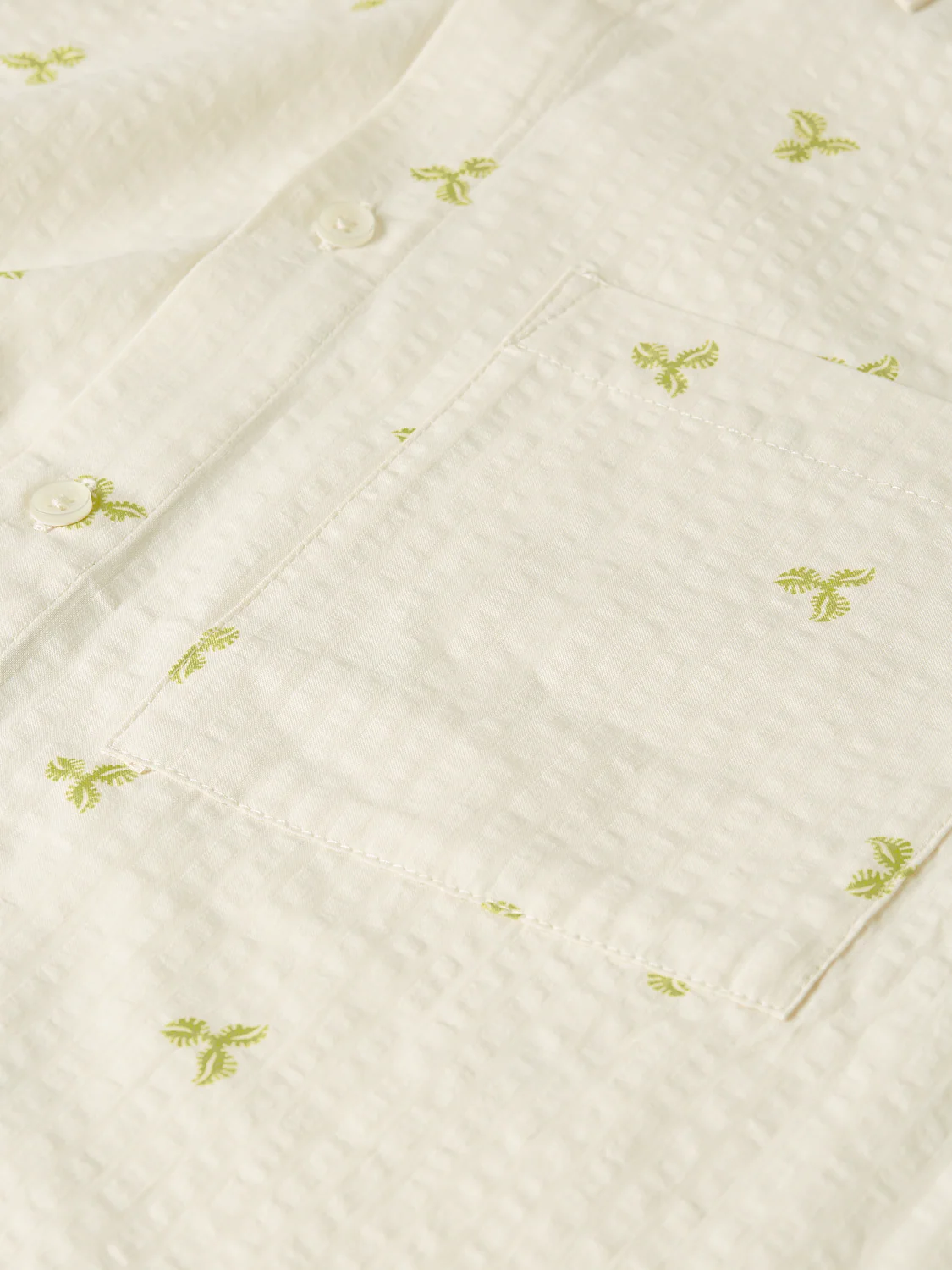 Printed seersucker relaxed shirt - Image 7