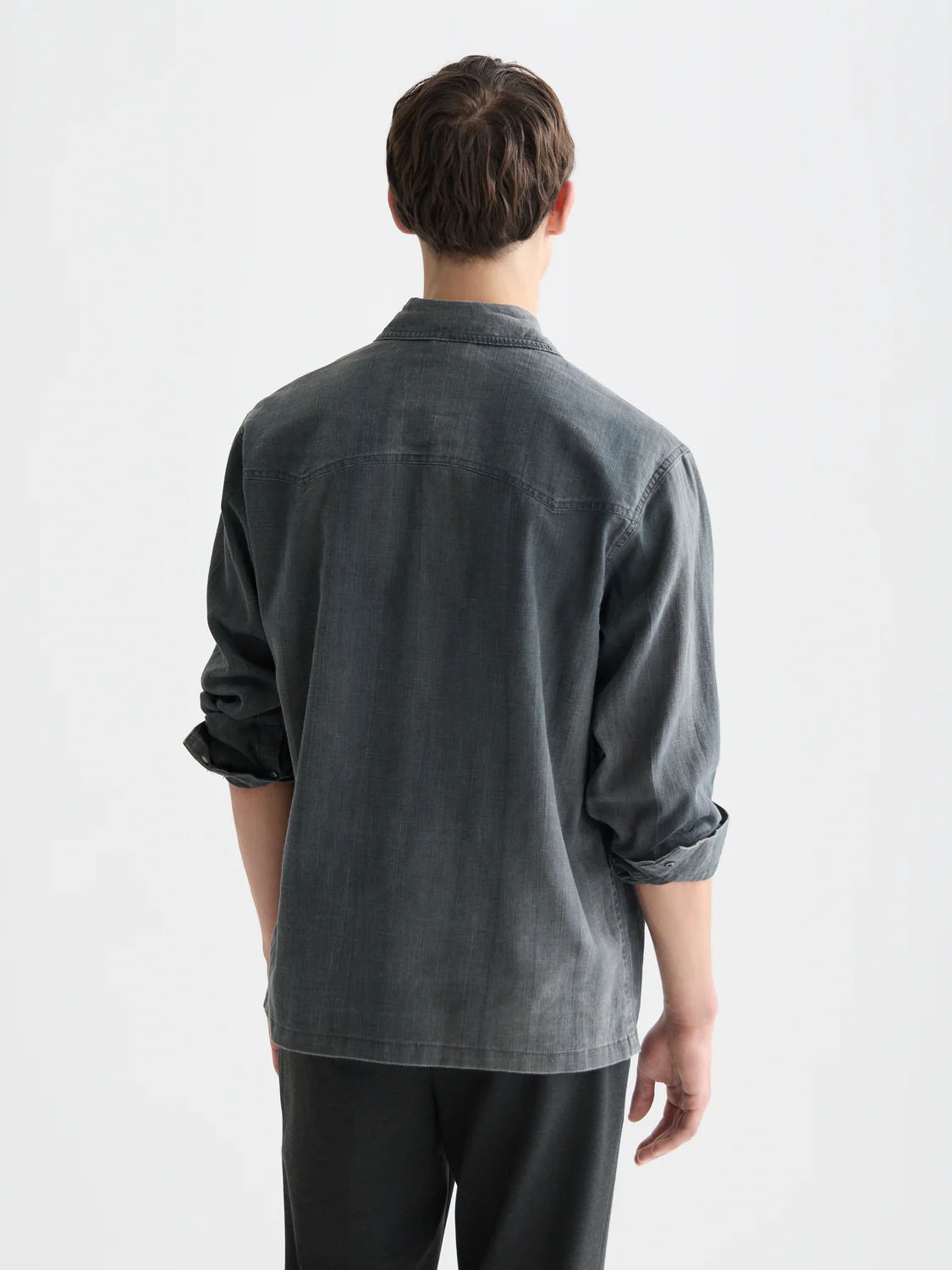 Denim relaxed washed shirt - Image 4