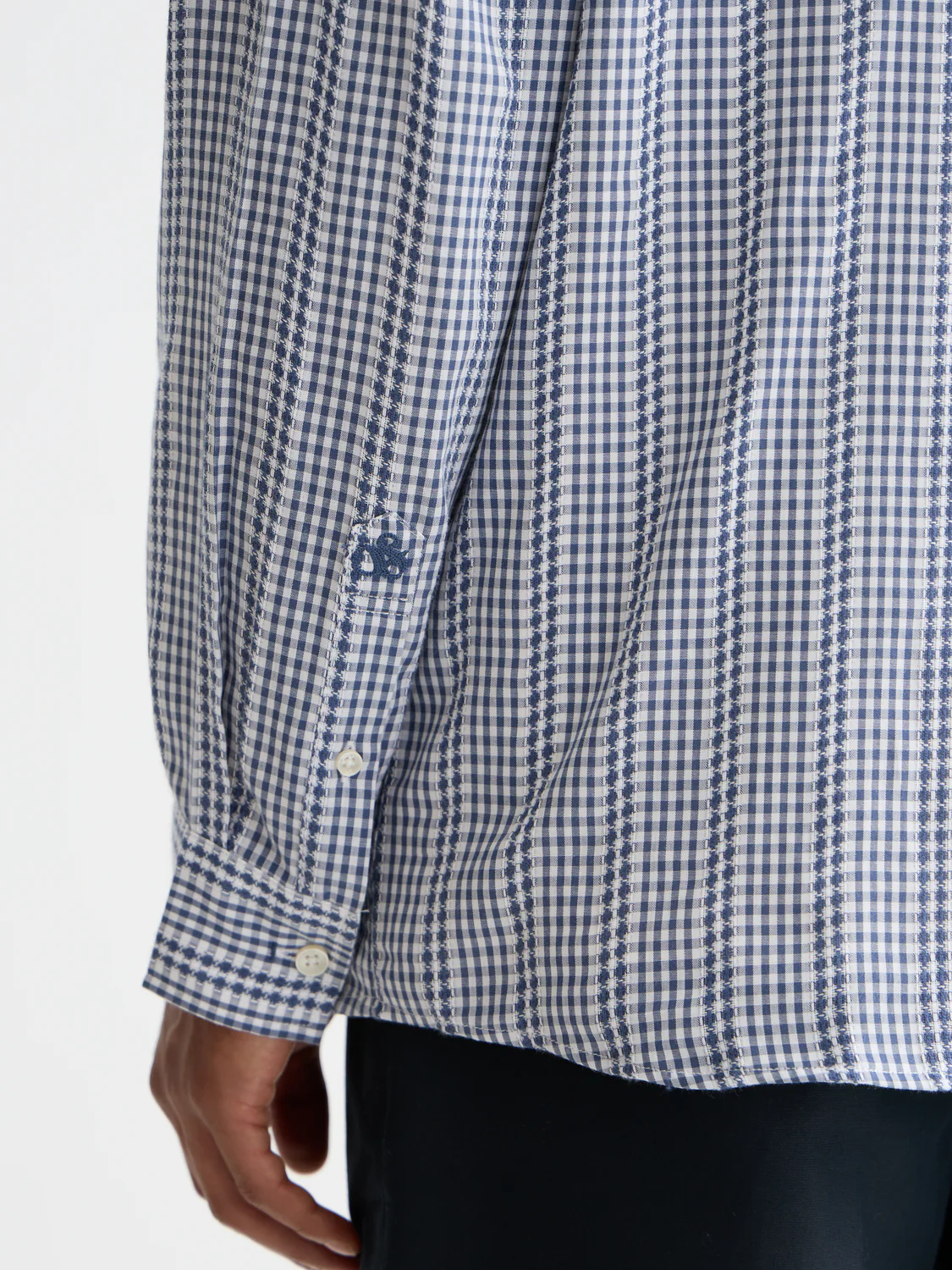 Microcheck cotton poplin shirt - Image 3