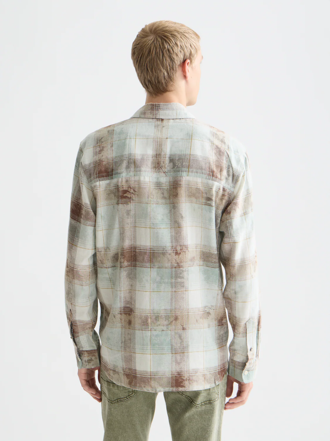 Washed check relaxed shirt - Image 4