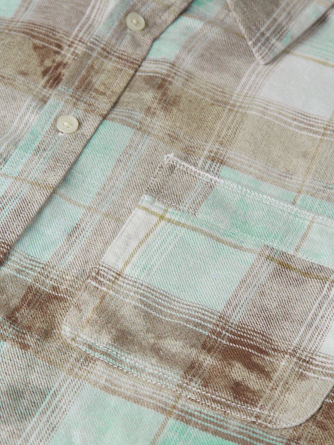 Washed check relaxed shirt - Image 7
