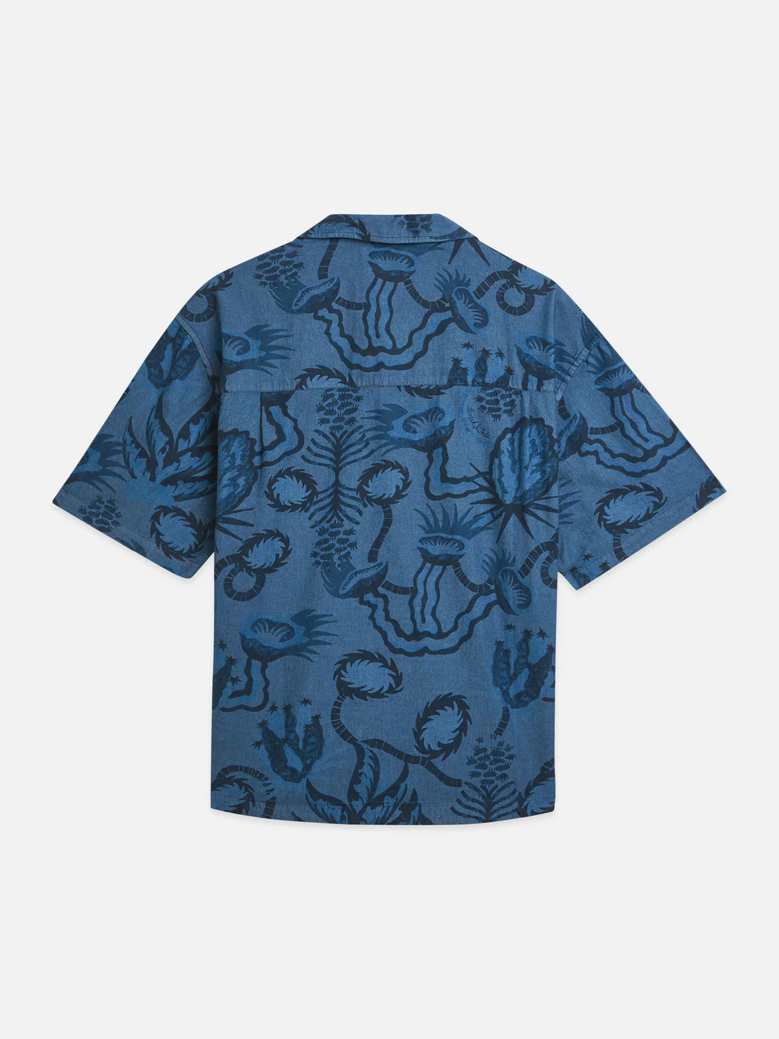 Printed chambray short sleeve shirt - Image 6