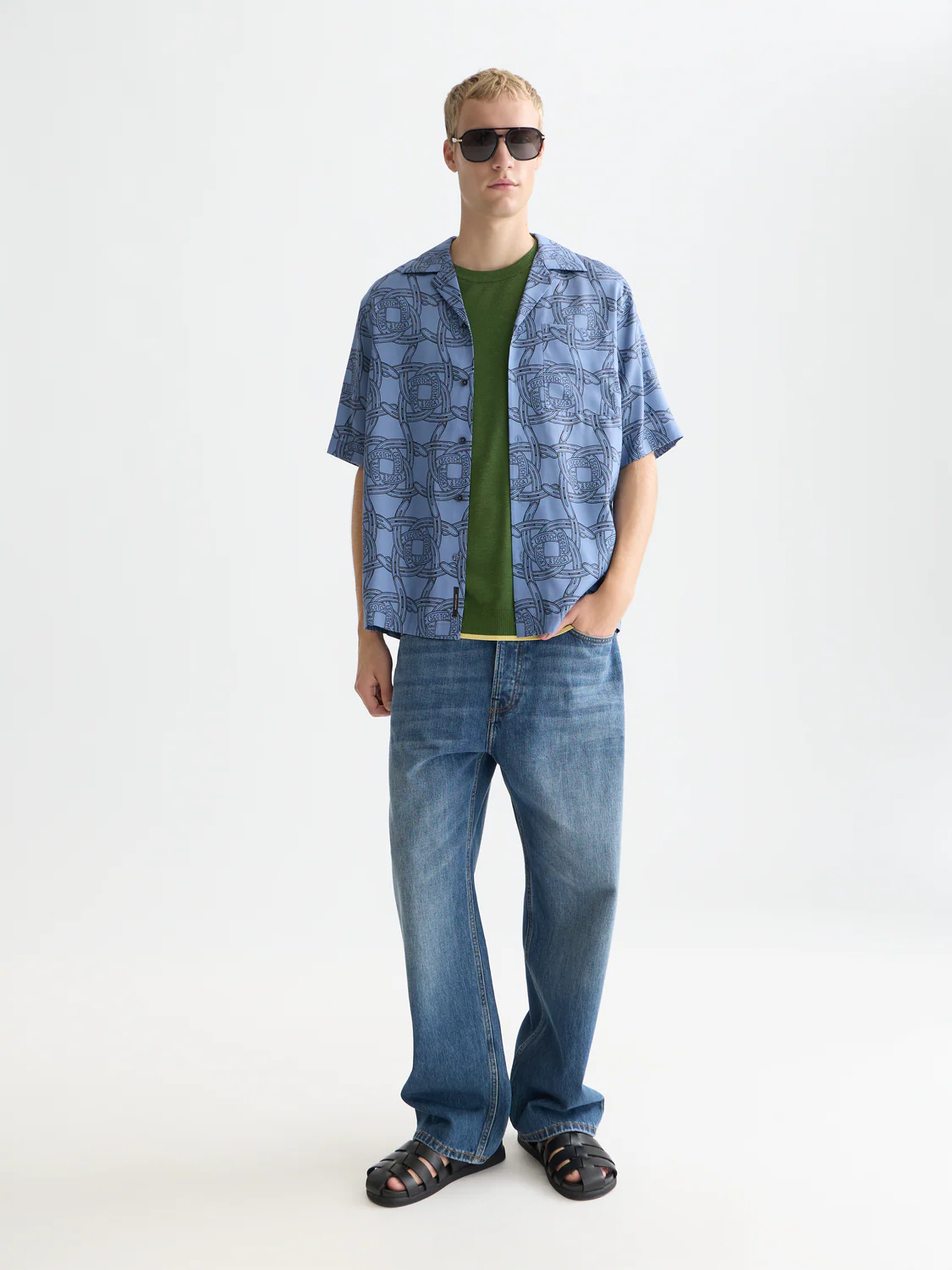 Printed relaxed short sleeve shirt - Image 2