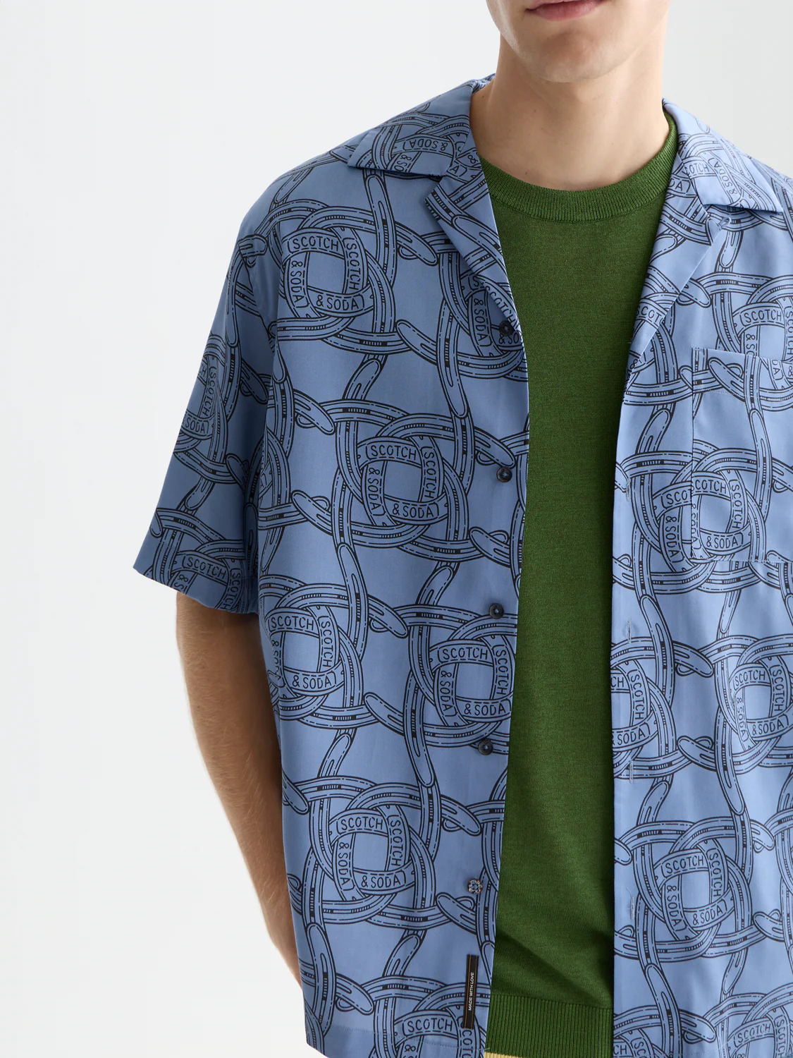 Printed relaxed short sleeve shirt - Image 3