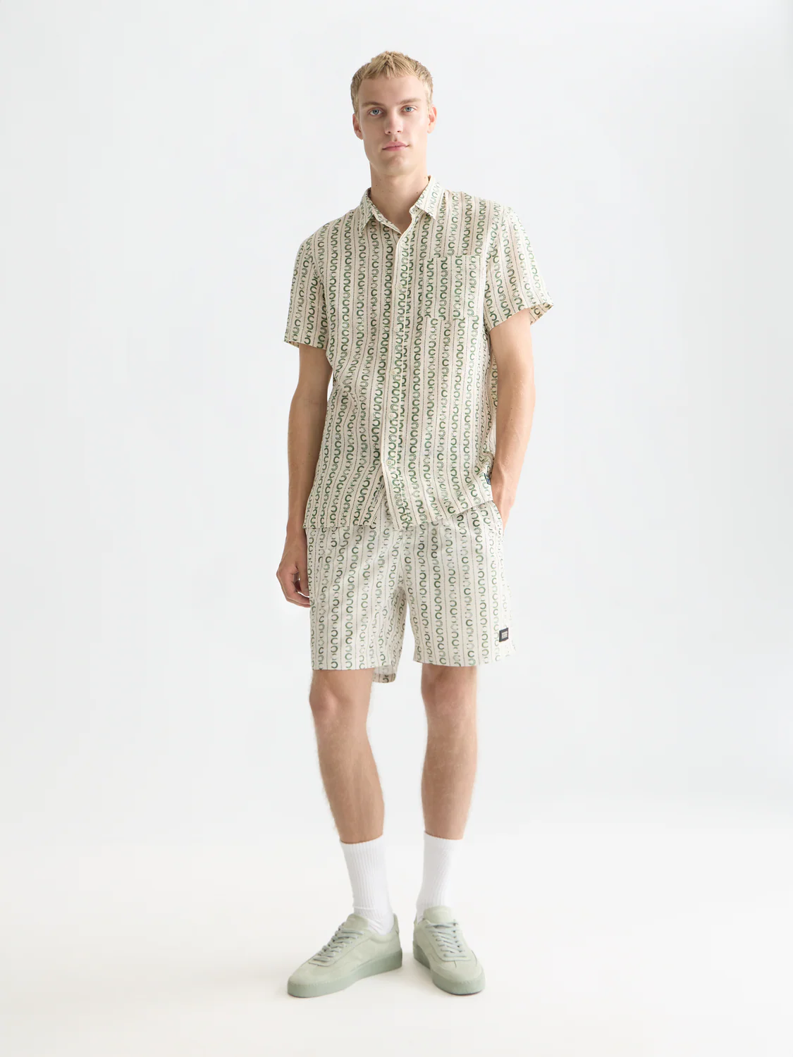 Printed linen short sleeve shirt - Image 2