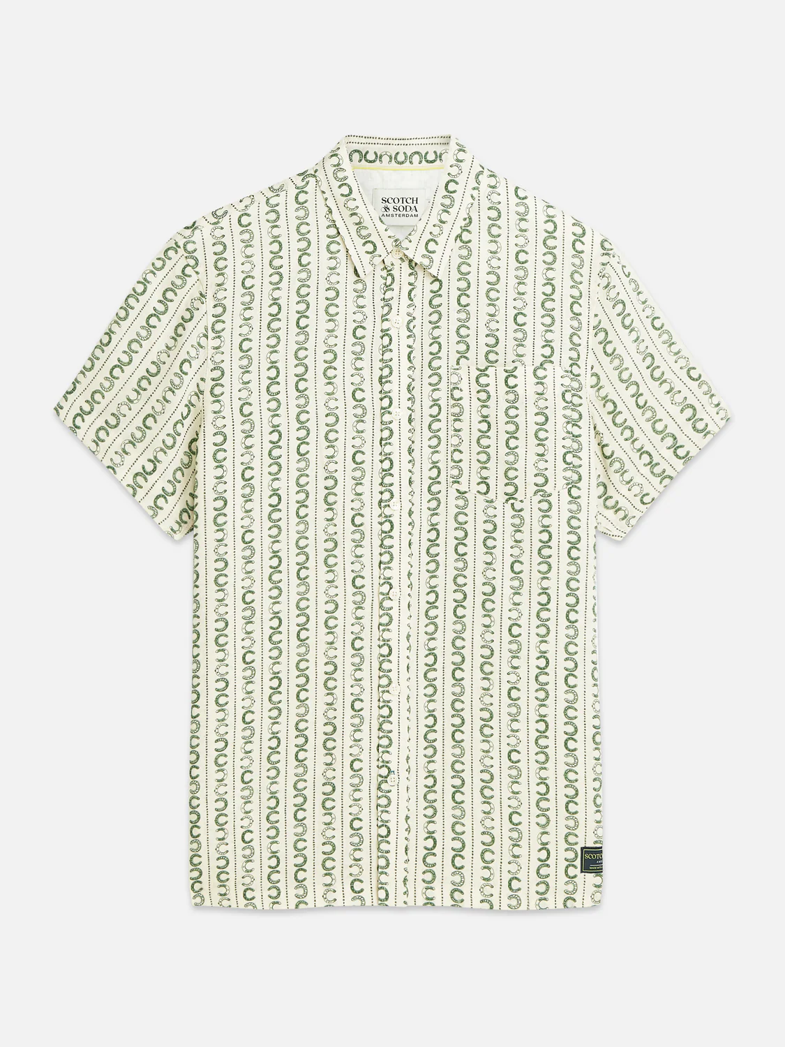 Printed linen short sleeve shirt - Image 5