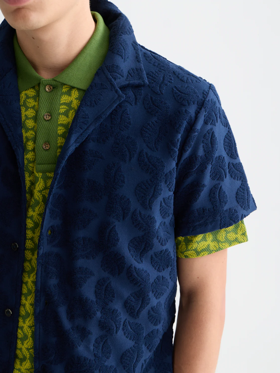 Terry jacquard short sleeve shirt - Image 3