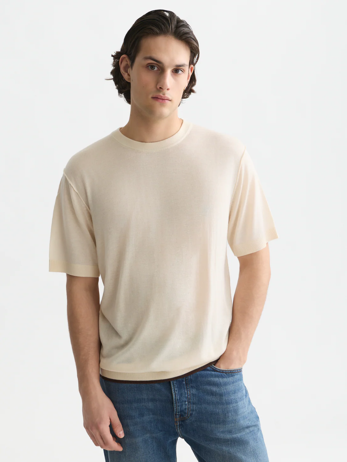 Knitted relaxed T-shirt - Image 22