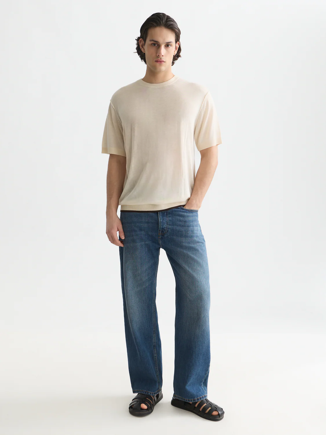 Knitted relaxed T-shirt - Image 23