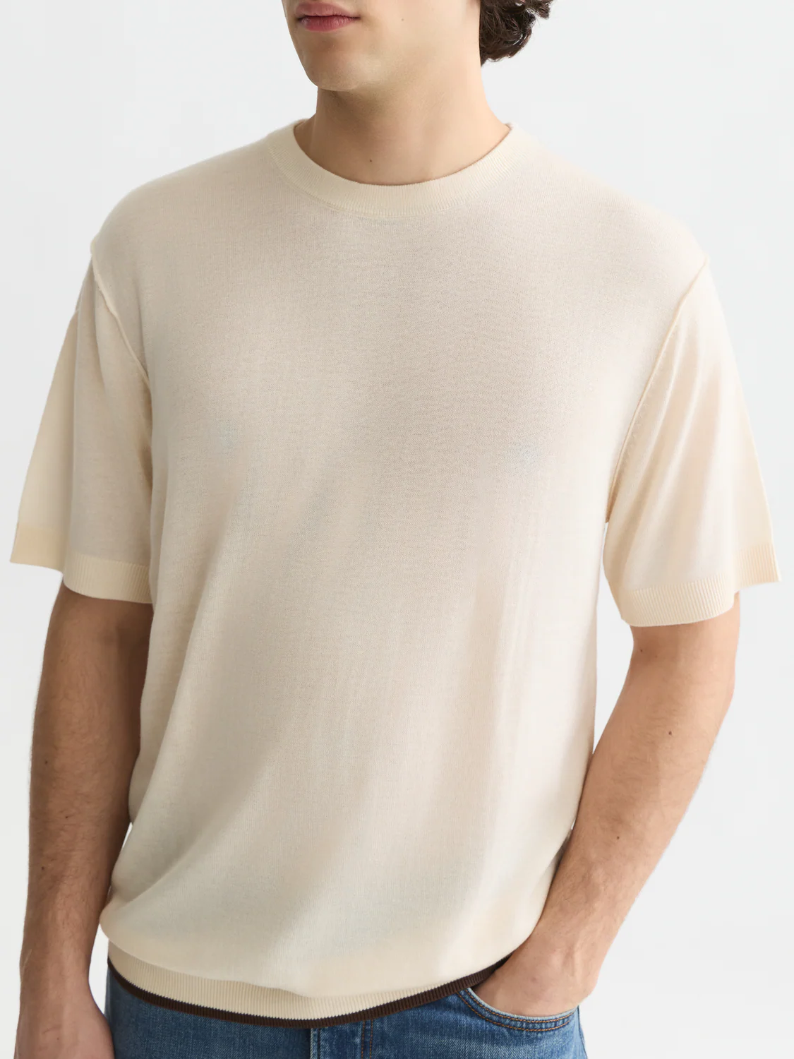 Knitted relaxed T-shirt - Image 24