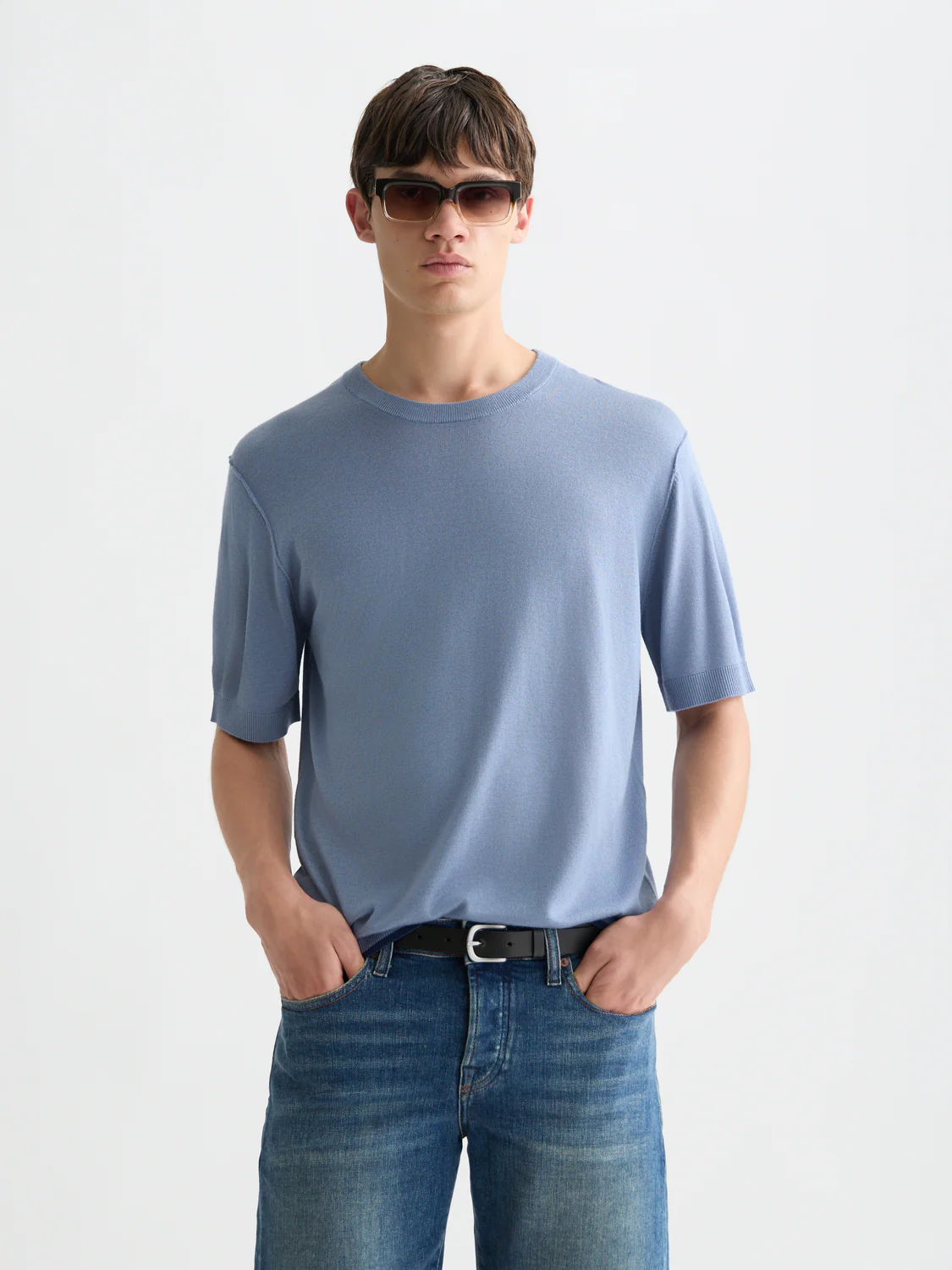 Knitted relaxed T-shirt - Image 8