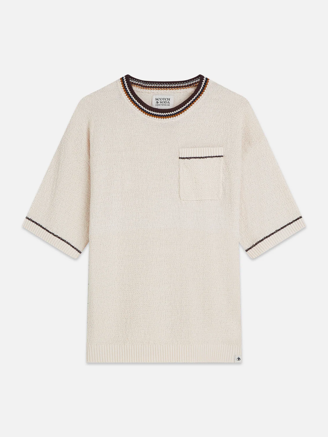 Knitted cotton relaxed T-shirt - Image 12