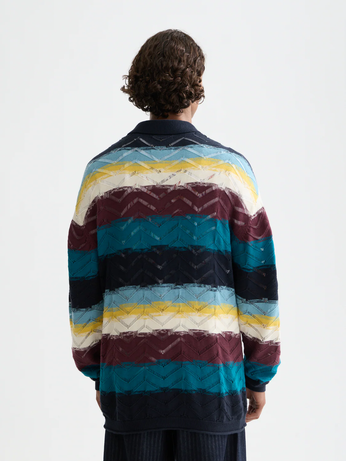 Open structure knitted cardigan - Image 4